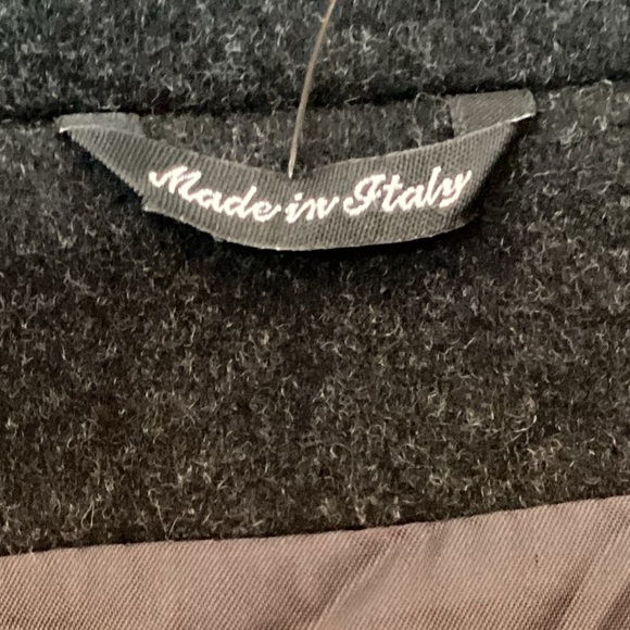 Cinzia Rocco Loro Piana Superfine Black Wool Coat Italy Wrap Trench Capsule - Picture 12 of 15